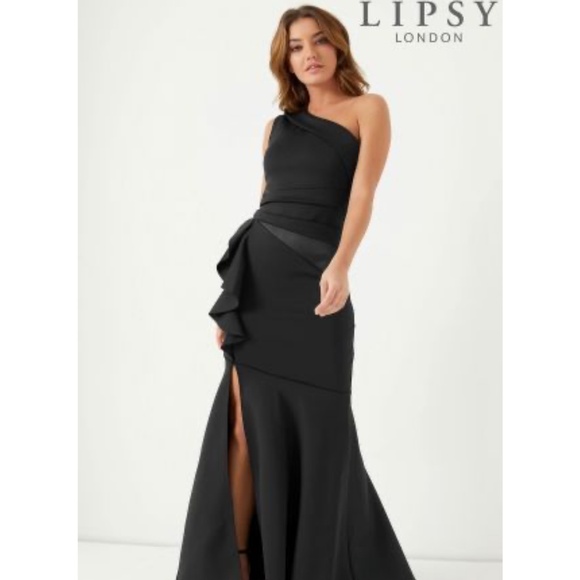 Lipsy One Shoulder mermaid gown - Picture 1 of 2